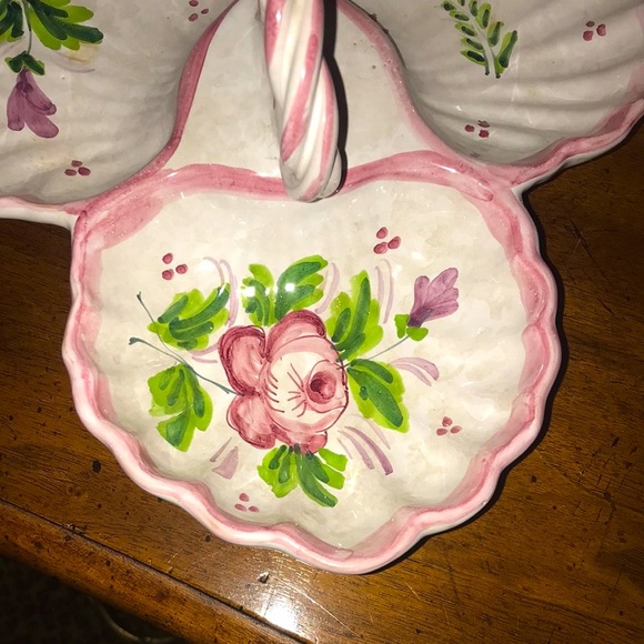 VINTAGE Italian Pottery Ceramic Decorative Serving Dish or Jewelry Tray - Picture 8 of 14